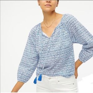 New J.Crew Raglan cotton popover top